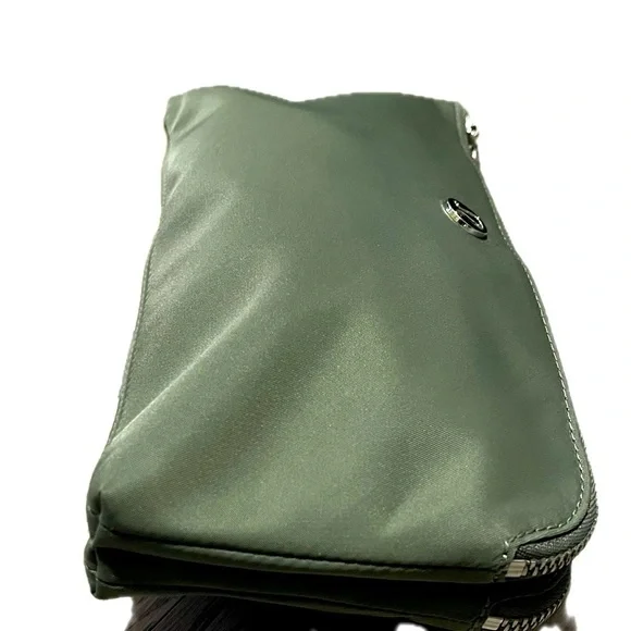 Lululemon Dual Pouch Grey Sage Green Wristlet Bag - Picture 11 of 16